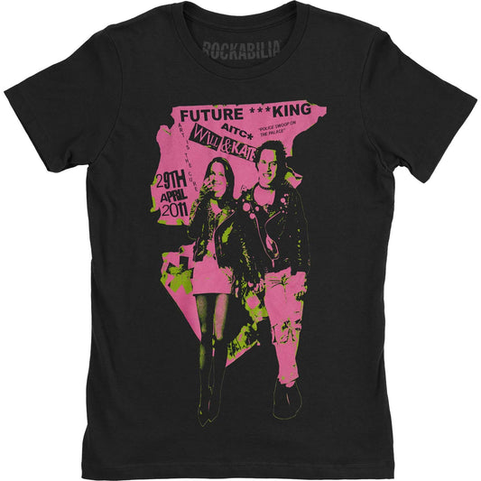 Will & Kate Bollocks Ladies Soft Junior Top Front
