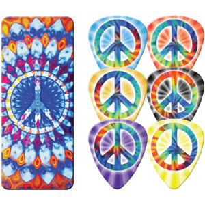 Peace Sign Peace Pick Tin - Dunlop Collector's Guitar Pick Front
