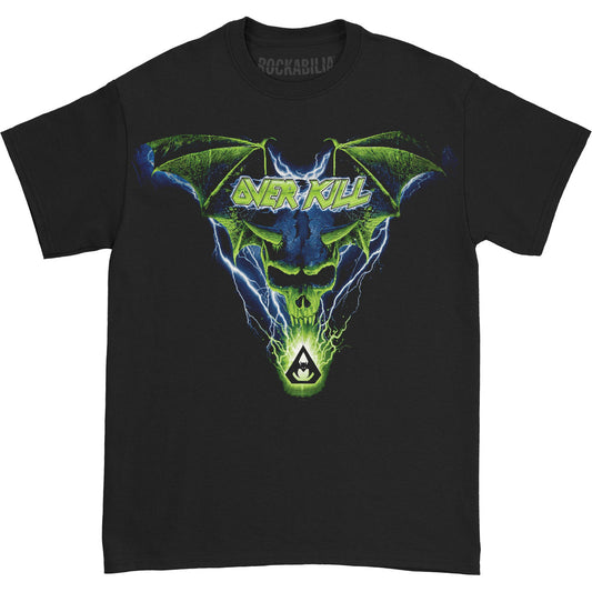 Overkill Blue Batwing Skull Allover T-shirt Front