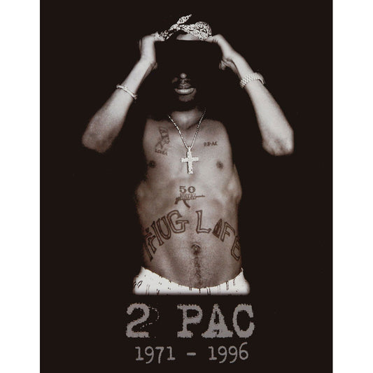 Tupac Thug Life Queen Plush Blanket Front