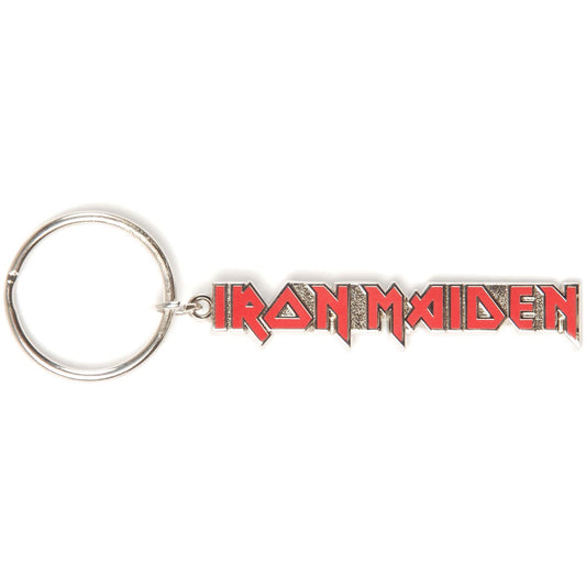 Iron Maiden Logo With Tails Metal Key Chain Front