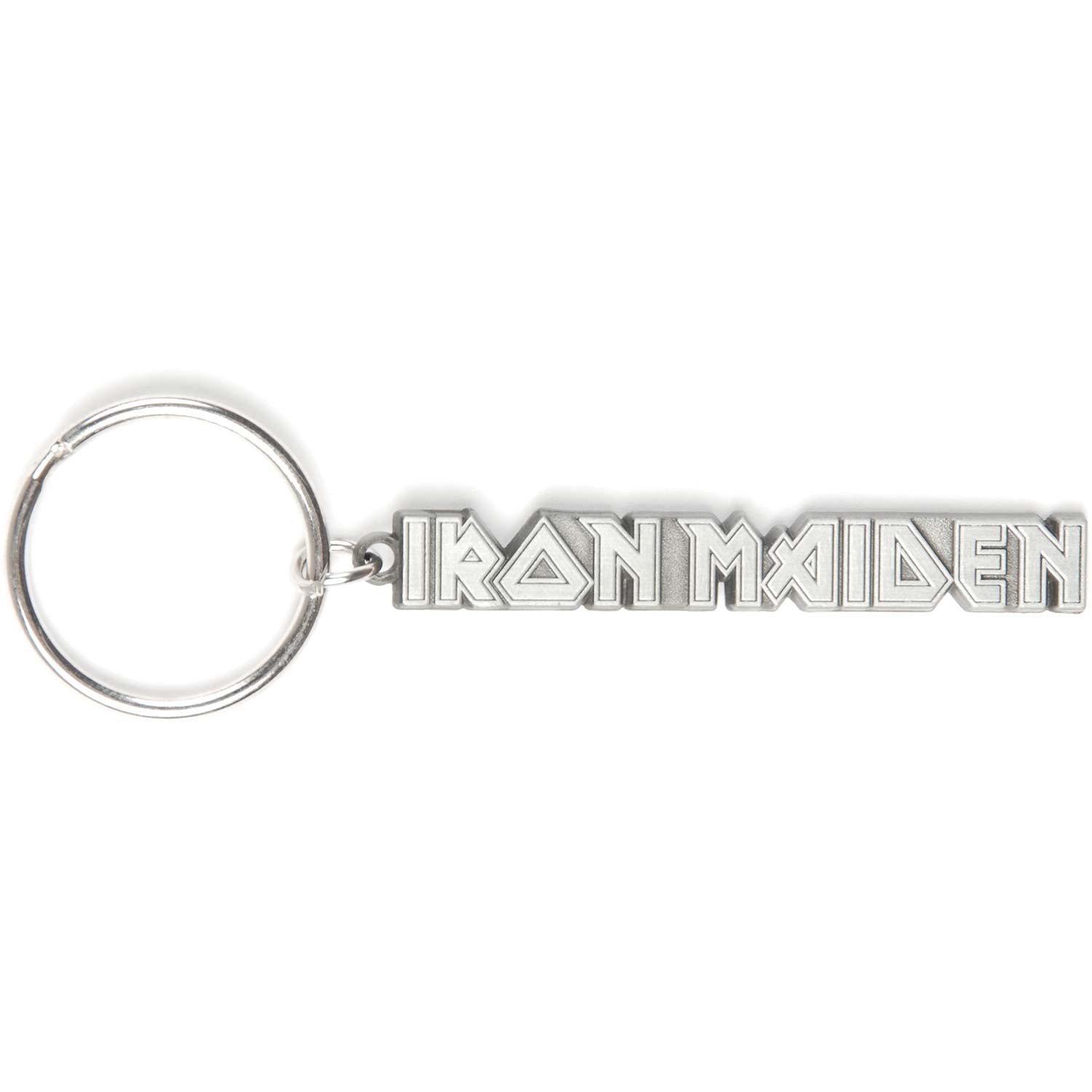 Iron Maiden Logo With No Tails Metal Key Chain Front