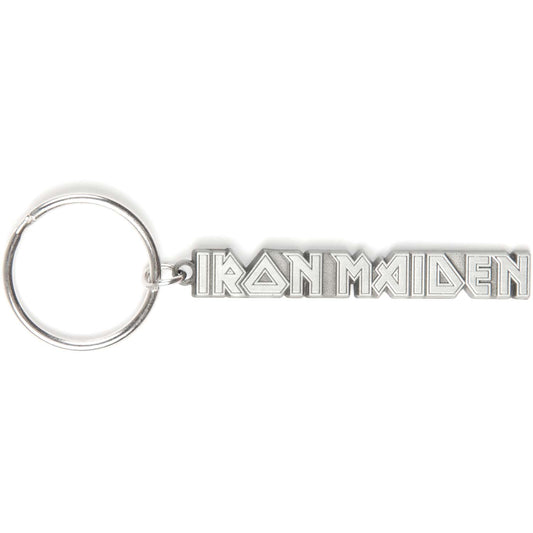 Iron Maiden Logo With No Tails Metal Key Chain Front