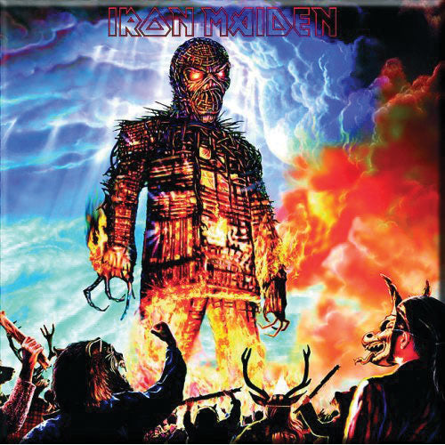 Iron Maiden Wicker Man Magnet Front
