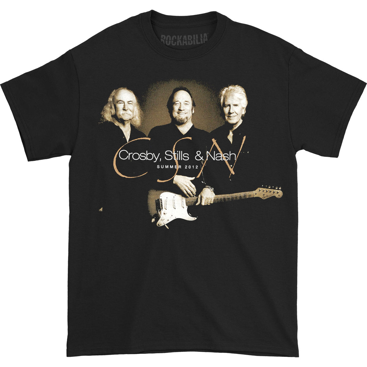 Crosby Stills Nash Young 2012 Tour Photo T-shirt Front