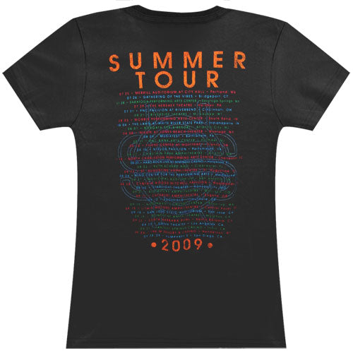 Crosby Stills Nash Young 2009 Scripty Logo Junior Top Back