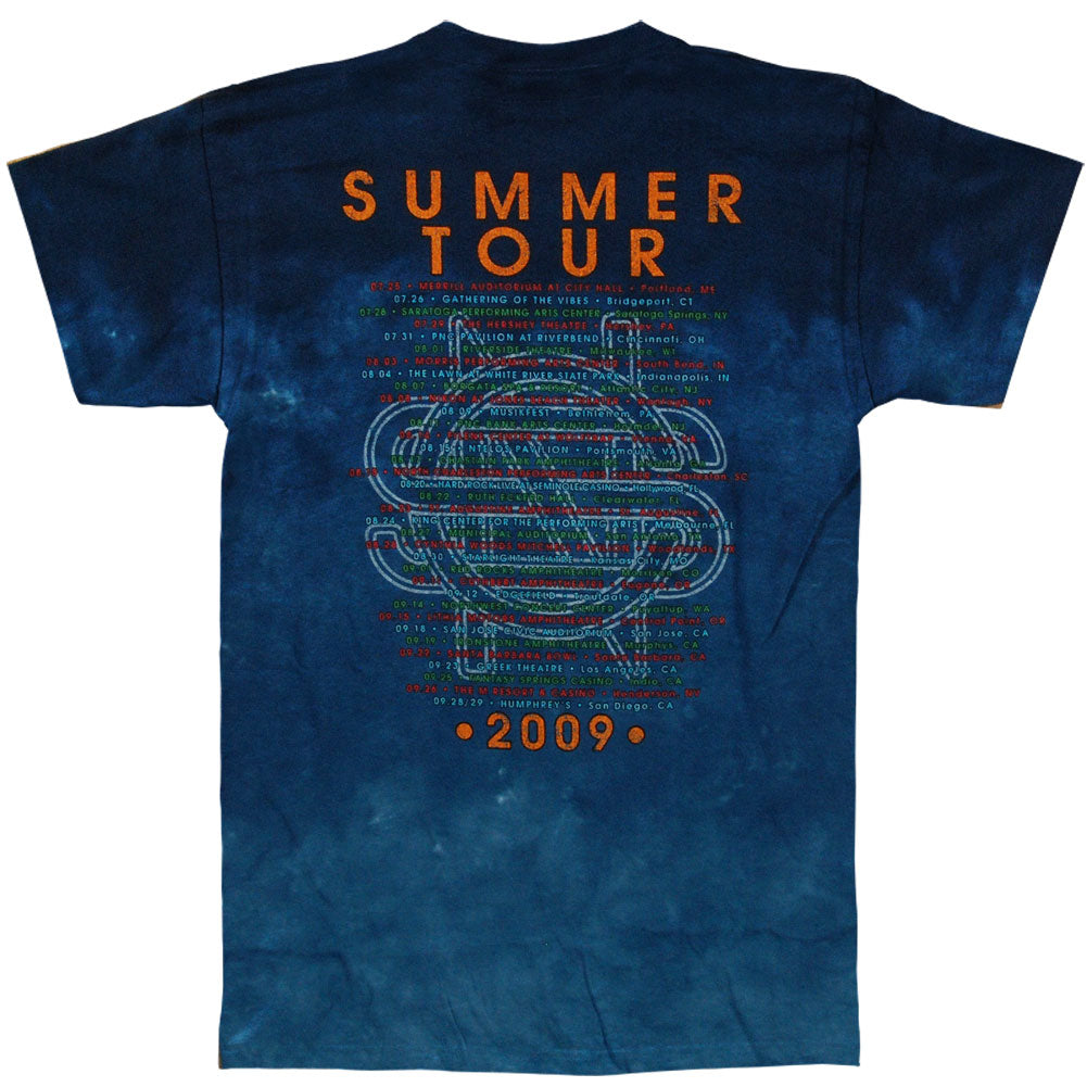 Crosby Stills Nash Young 2009 Initial/Circle Names Logo Tie Dye T-shirt Back