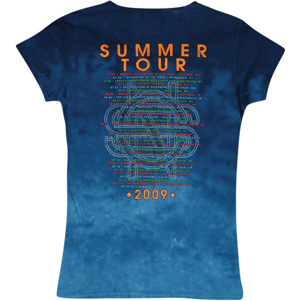 Crosby Stills Nash Young Initials/Circle Names Logo Tie Dye Junior Top Back