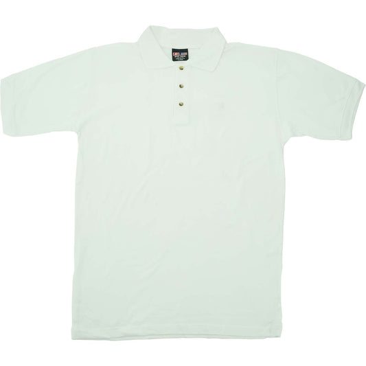Crosby Stills Nash Young White Embroidered Polo Shirt Front