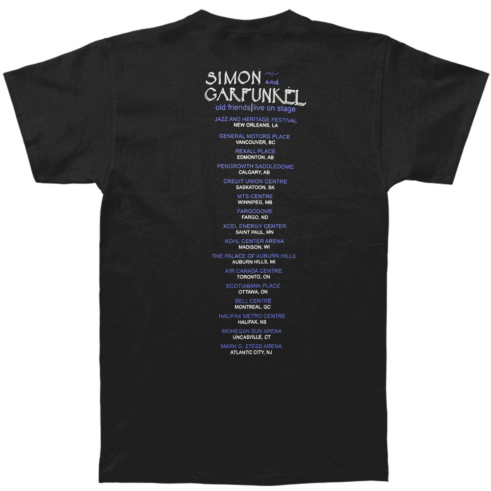 Simon & Garfunkel 2009 Old Friends Tour T-shirt Back