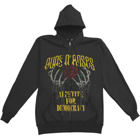 Guns N Roses Appetite For Democracy Zippered Hooded Sweatshirt Front
