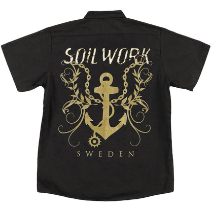 Soilwork Embroidered Logo With Anchor Work Shirt Back