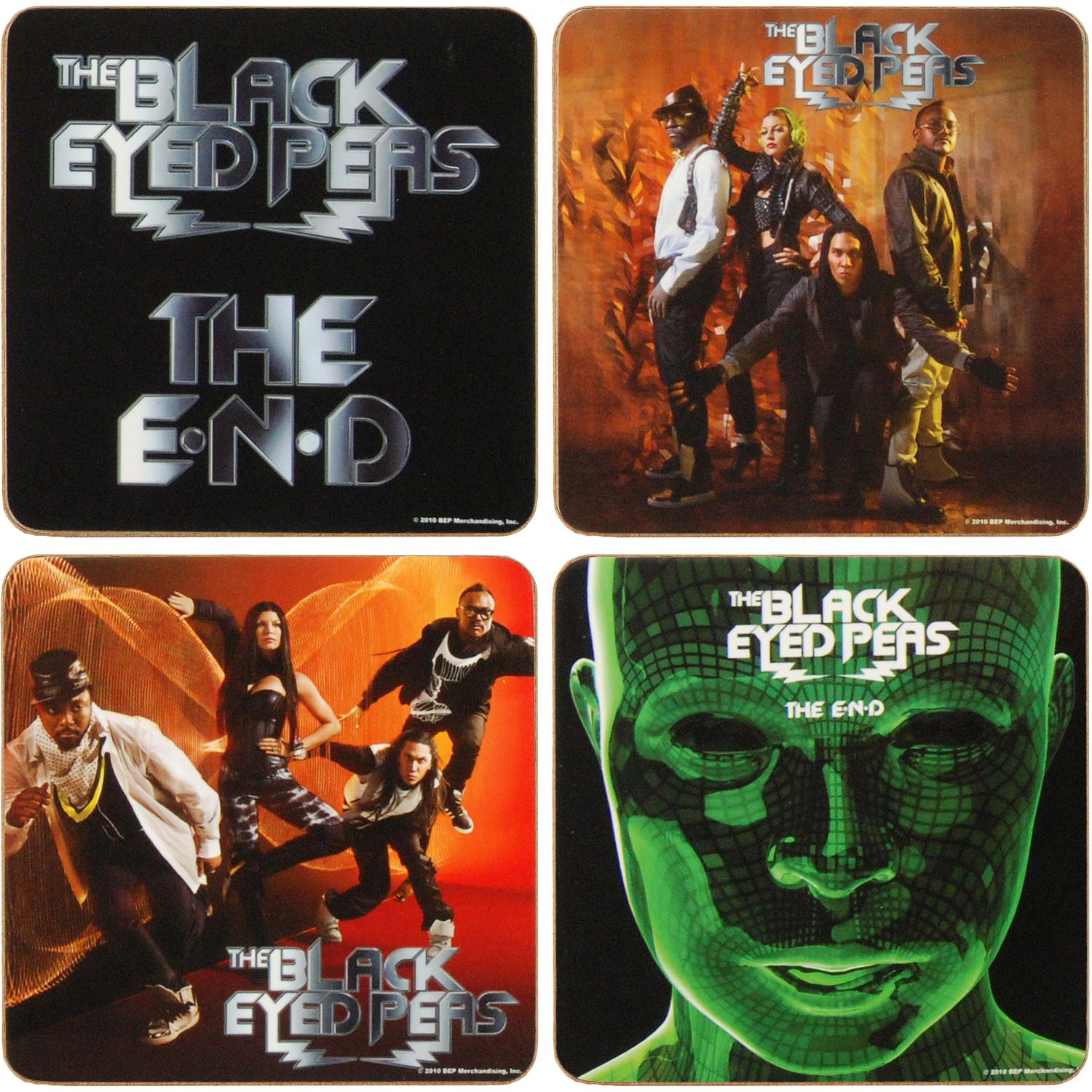 Black Eyed Peas Mixed Designs (Set Of 4) Coaster Set Front