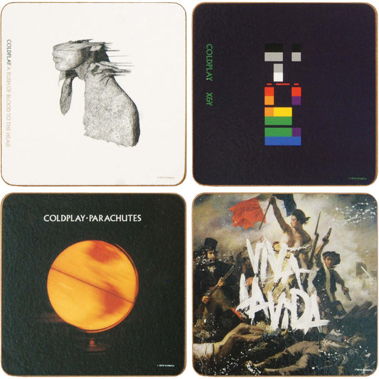 Coldplay Logos (Set Of 4) Coaster Set Front