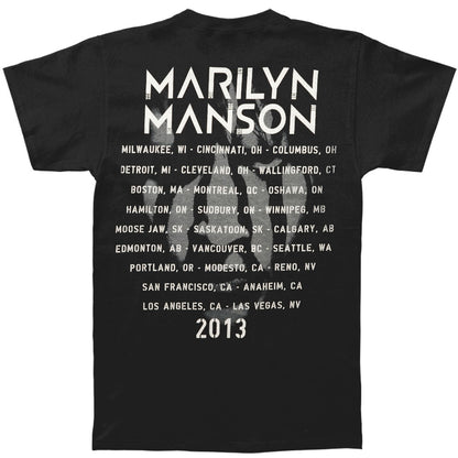 Marilyn Manson Striped Face 2013 Tour T-shirt
