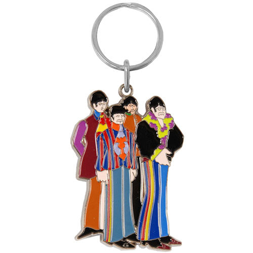 Beatles Yellow Submarine Band Metal Key Chain Front