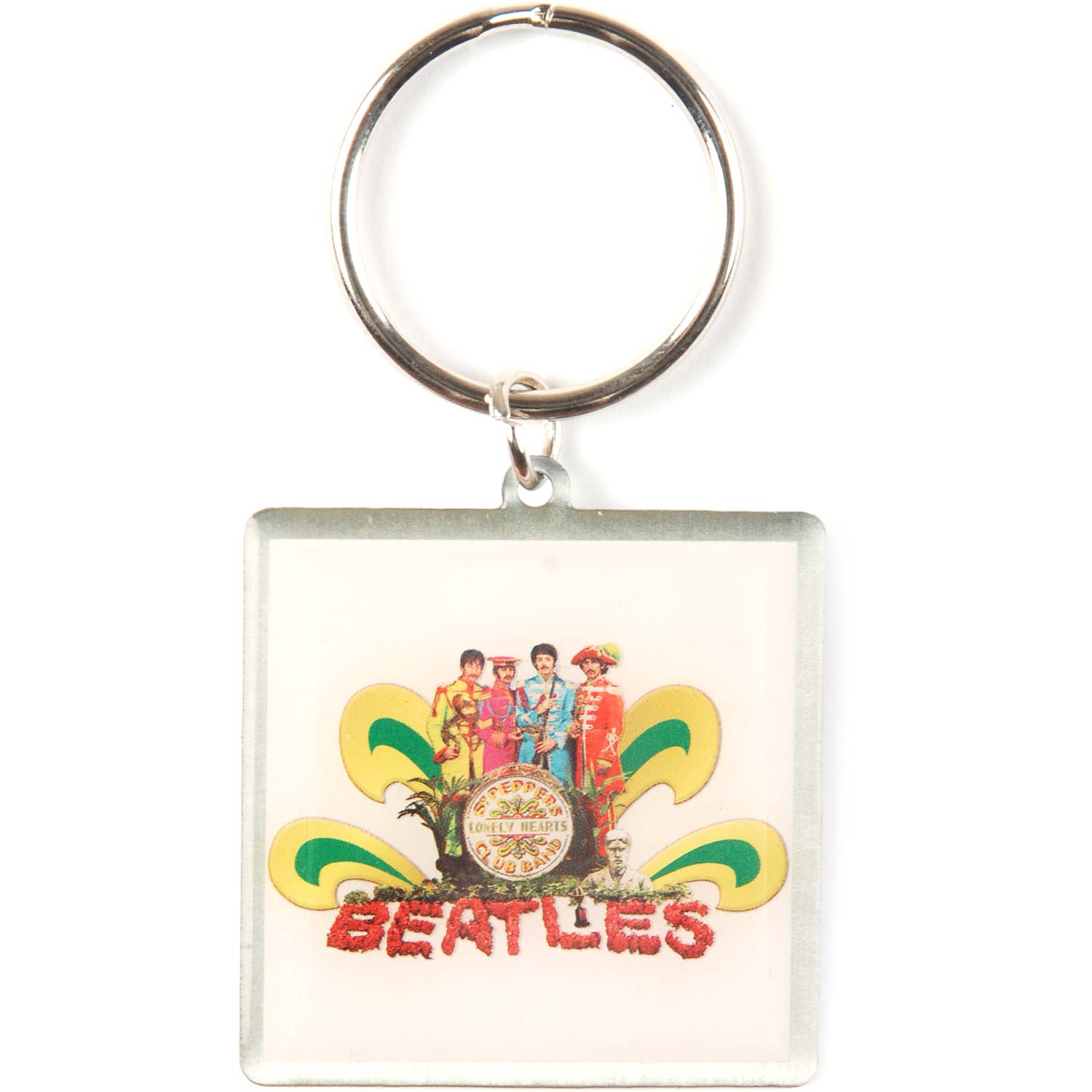 Beatles Metal Key Chain Front