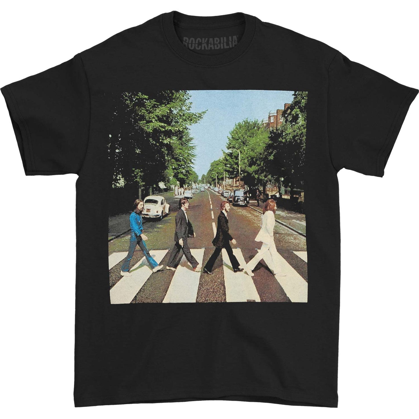 Beatles Abbey Road (Black) Slim Fit T-shirt Front