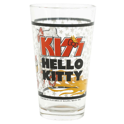 KISS Bicycle Pint Glass Front