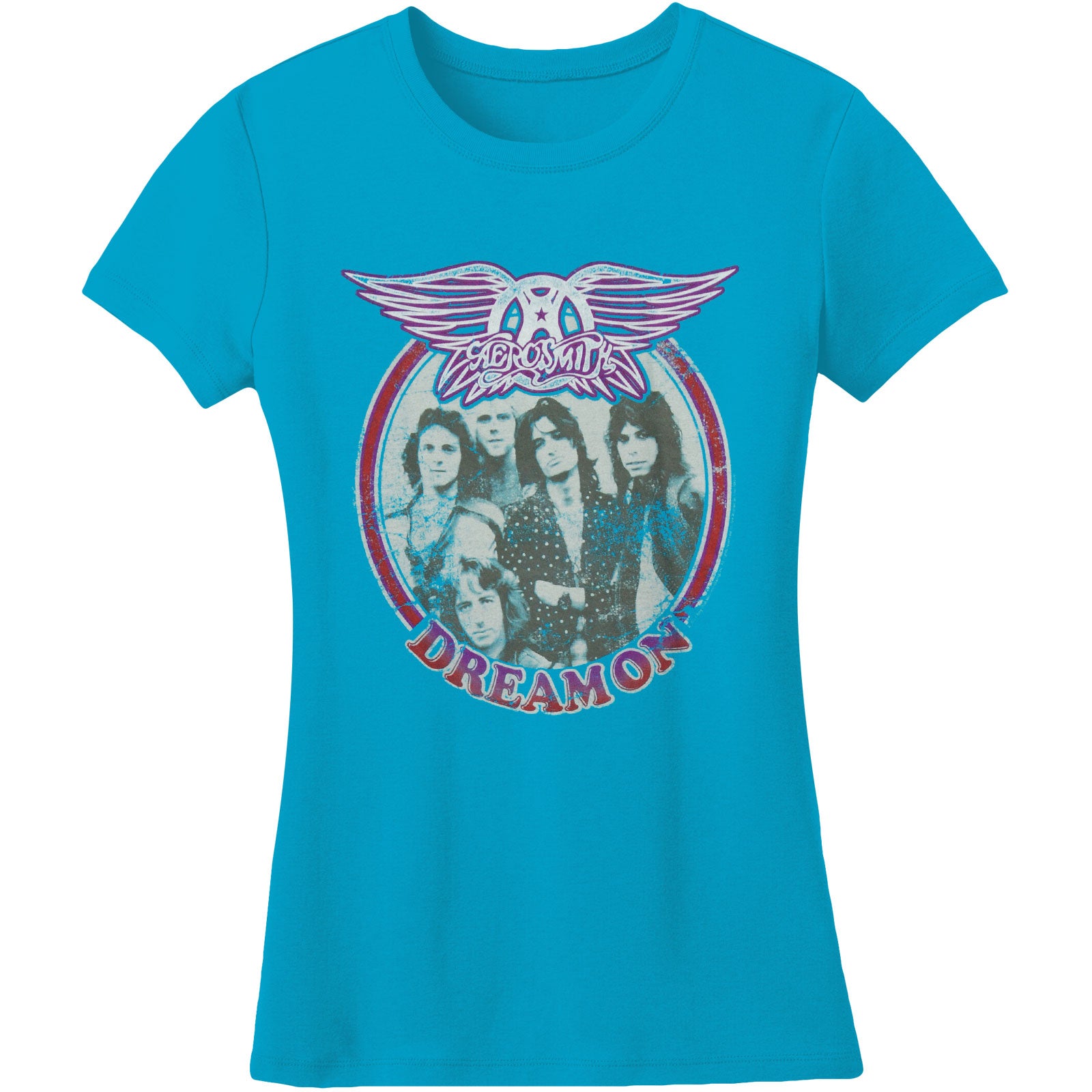 Aerosmith Dream On Circle Photo Tissue Junior Top Front