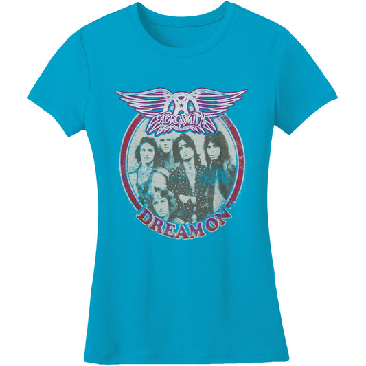 Aerosmith Dream On Circle Photo Tissue Junior Top Front
