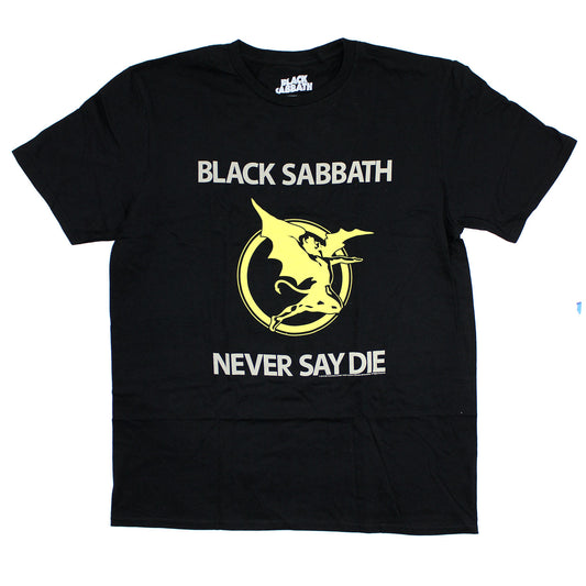 Black Sabbath Never Say Die T-shirt Front
