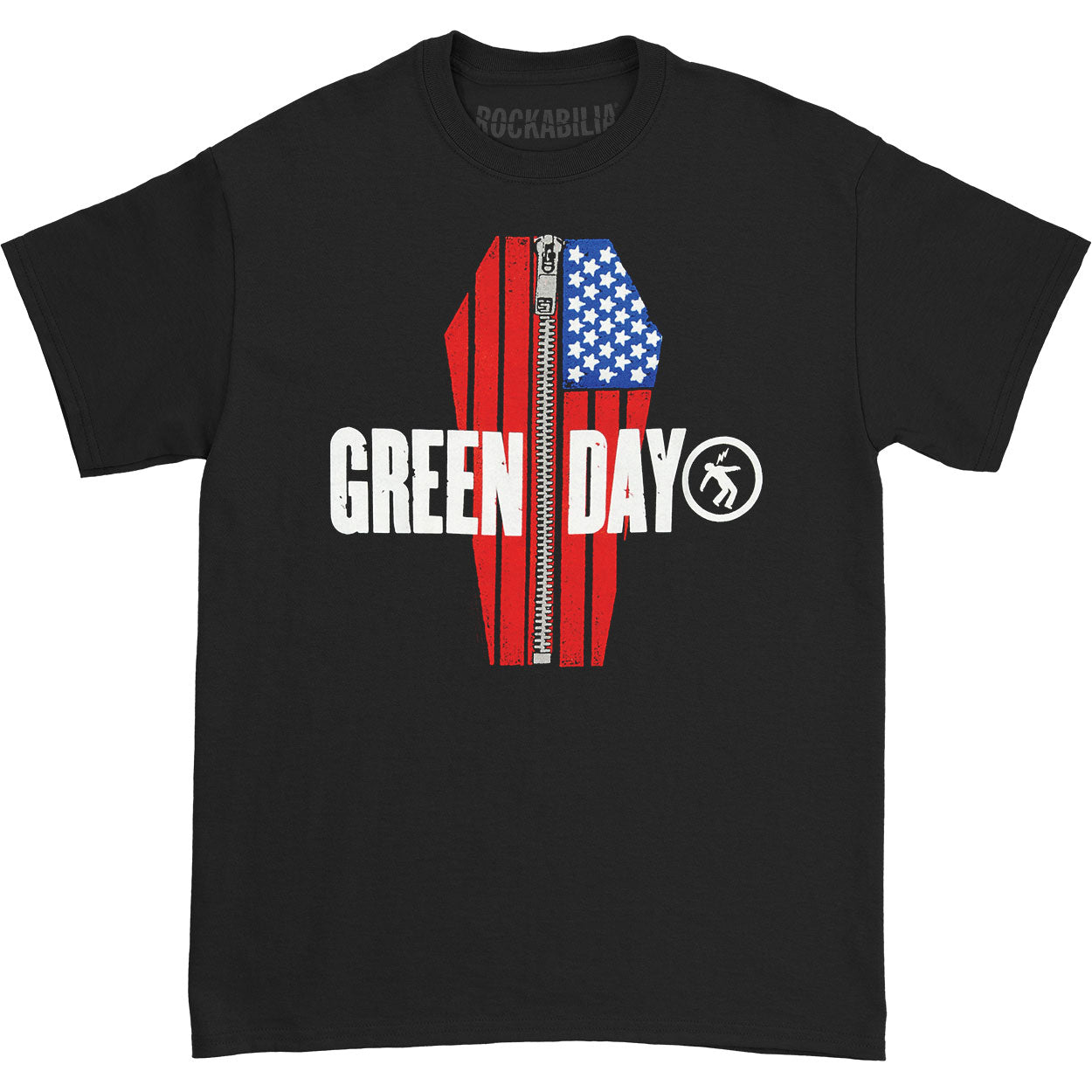 Green Day Zipper T-shirt Front