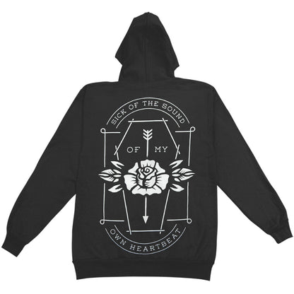 Counterparts Coffin (Black) Zippered Hooded Sweatshirt Back