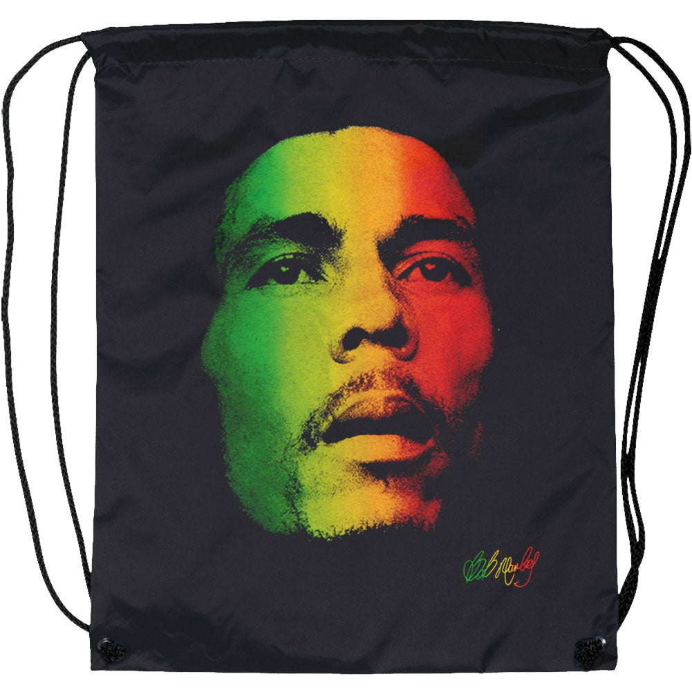 Bob Marley Rface Drawstring Backpack Front