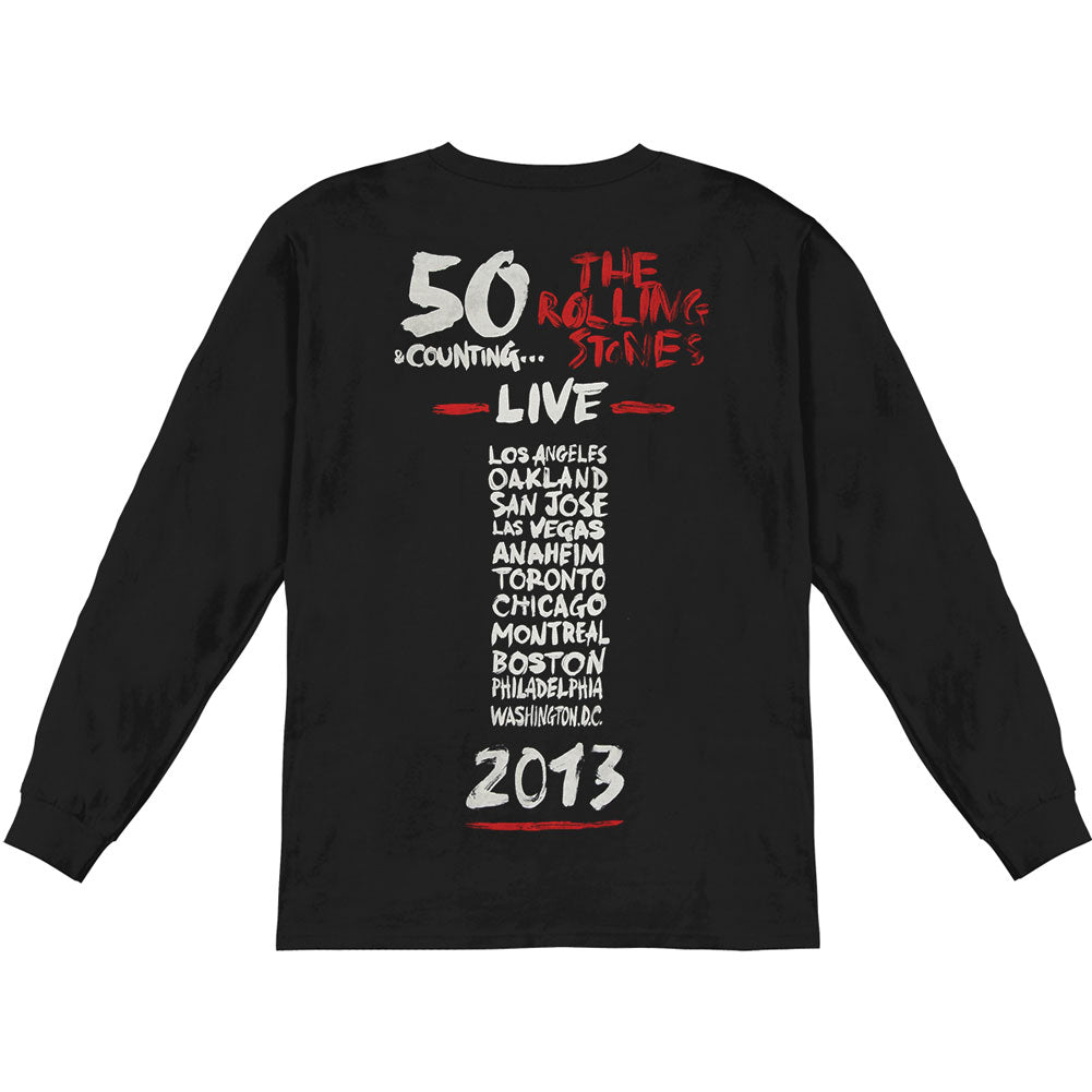 Rolling Stones Classic Logo 2013 Tour Long Sleeve Back