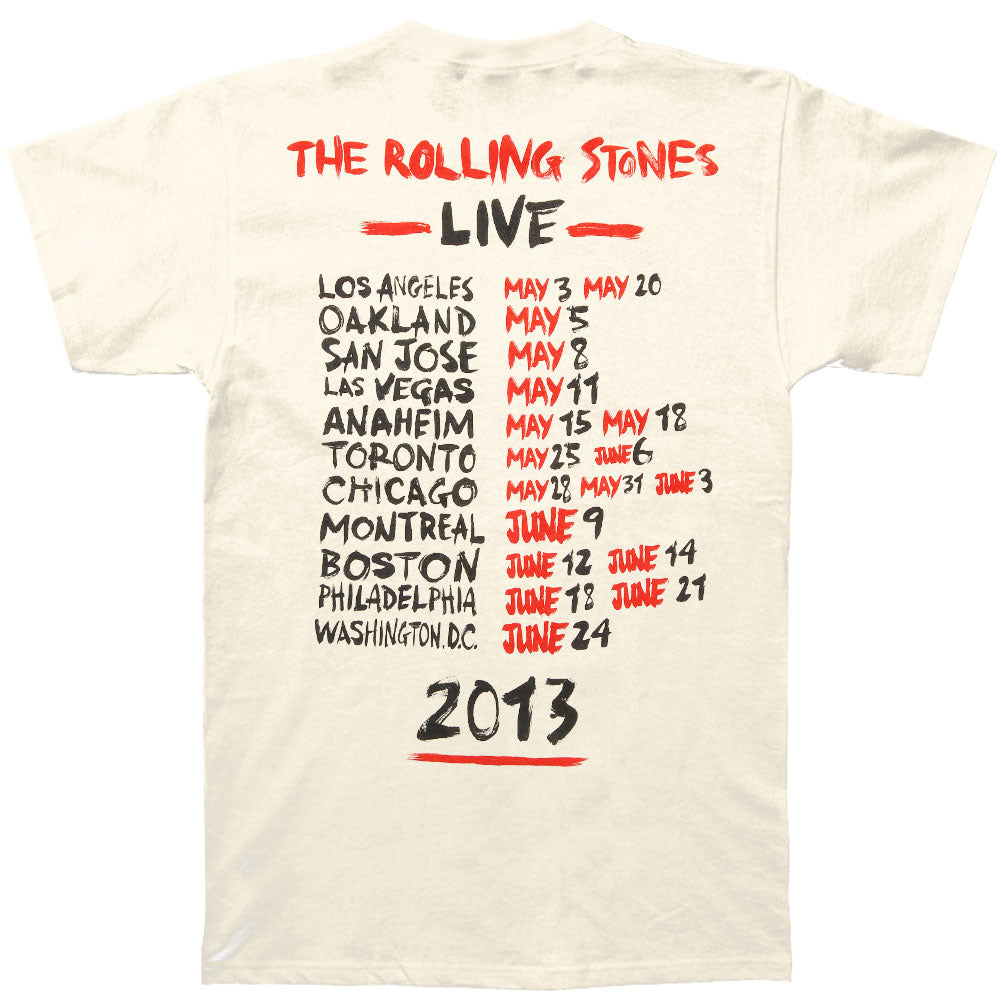 Rolling Stones Tongue Evolution 2013 Tour Slim Fit T-shirt Back