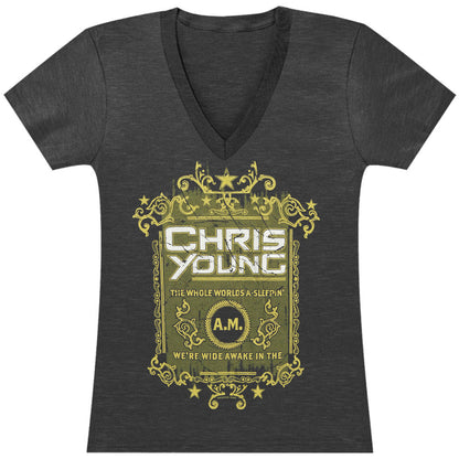 The Whole World's A Sleepin Tissue T V-Neck Tissue Junior Top