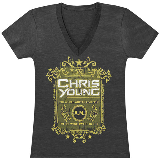 The Whole World's A Sleepin Tissue T V-Neck Tissue Junior Top