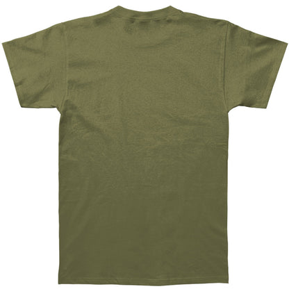Metal Blade Records Pirate Logo Black Ink Military Green T-shirt Back