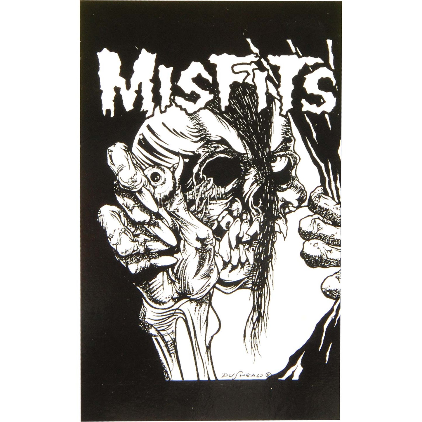 Misfits Skull Holding Eyeball Sticker Front