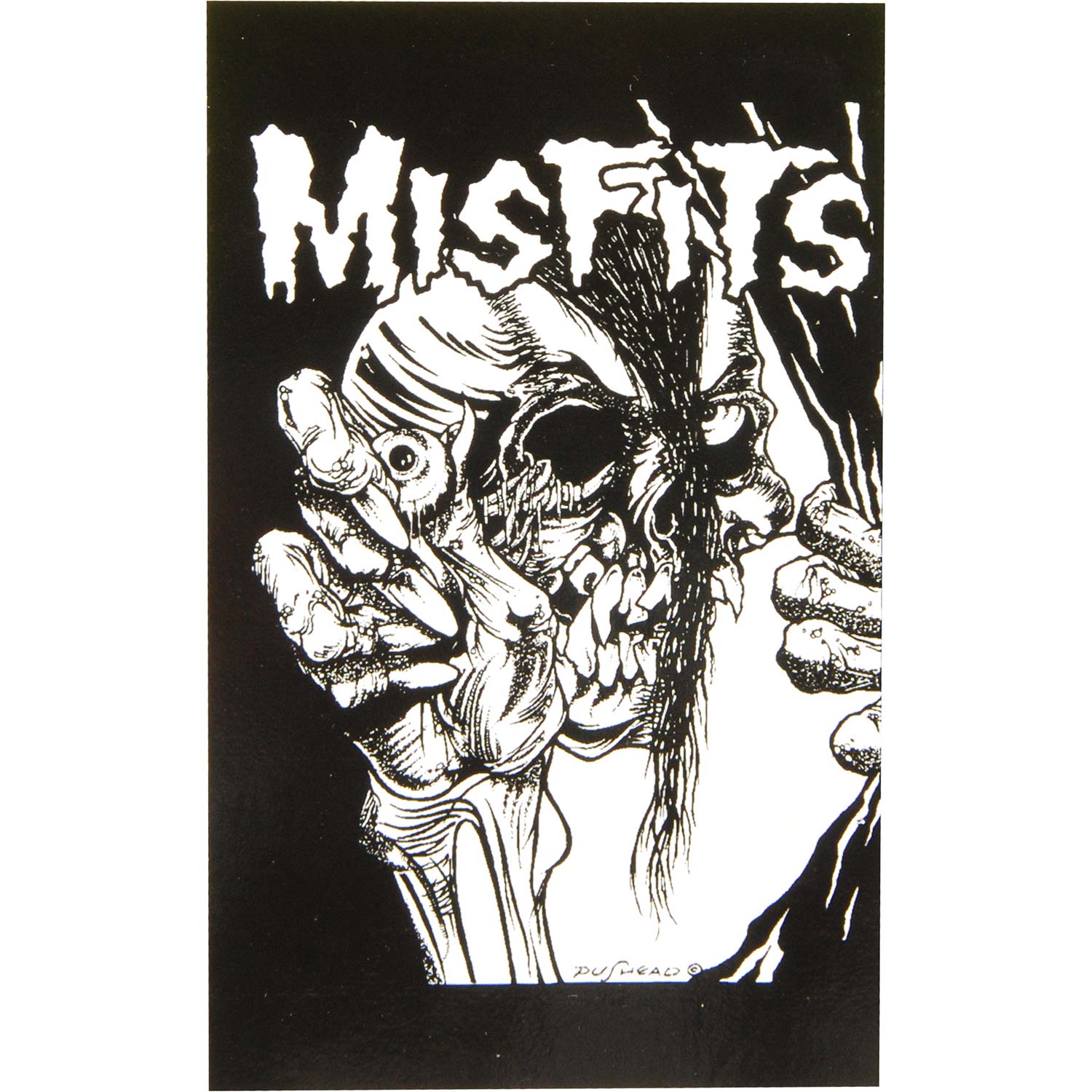 Misfits Skull Holding Eyeball Sticker Front