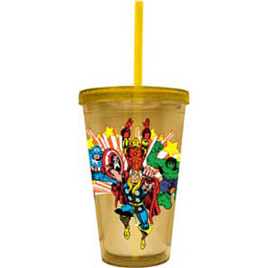 Marvel Comics Stars Straw Tumbler Front