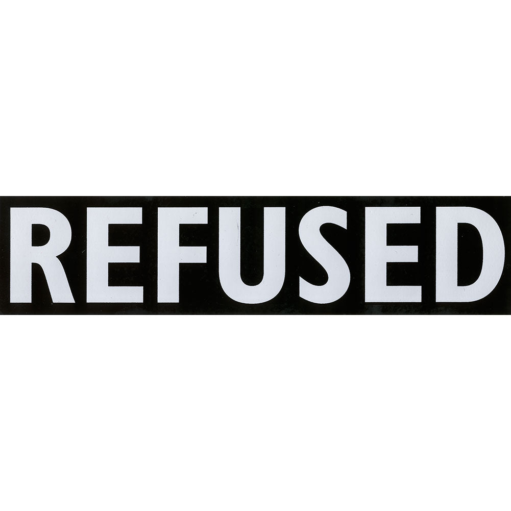 Refused Logo Sticker Front