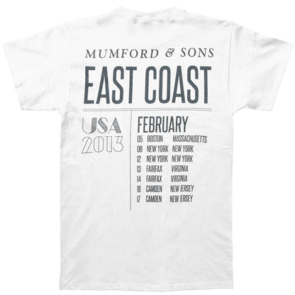 East Coast 2013 Tour Super Soft White Tee Slim Fit T-shirt