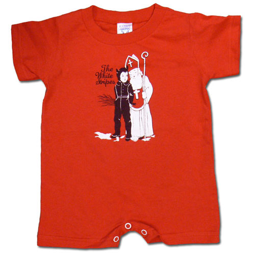 White Stripes Krampus Romper Front