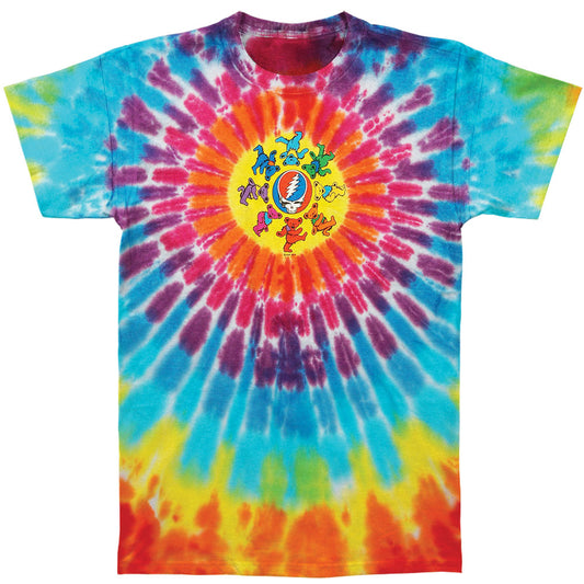 Grateful Dead Circle Bears Tie Dye T-shirt Front