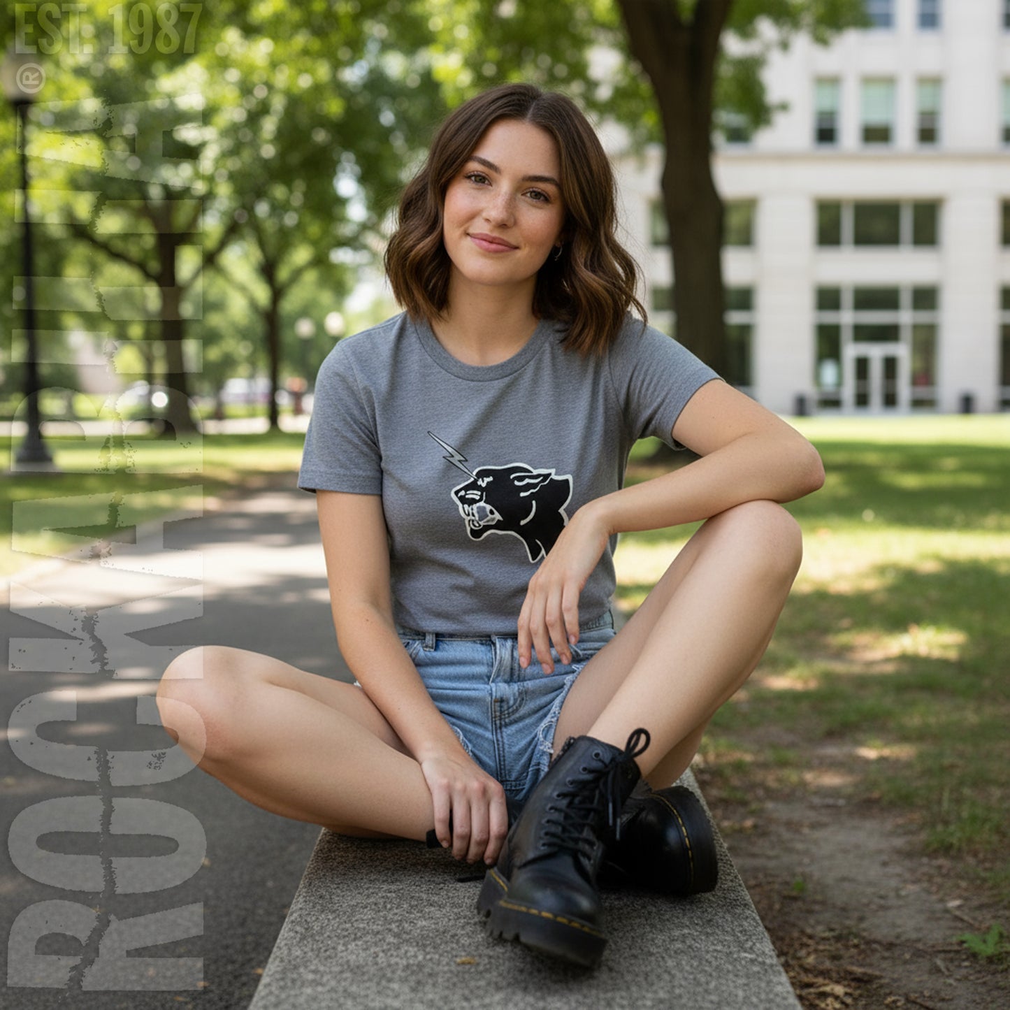 Grey Panther Logo Junior Top