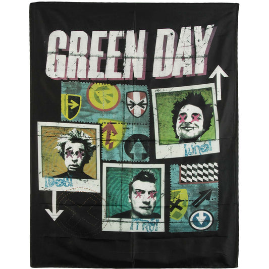Green Day Uno - Dos - Tre Poster Flag Front