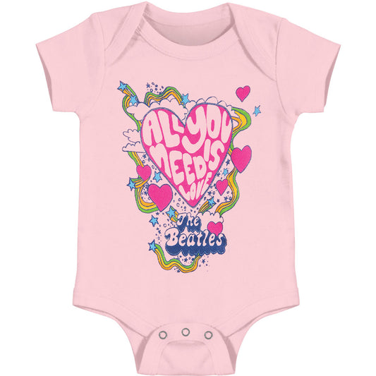 Beatles Need Love Creeper Bodysuit Front