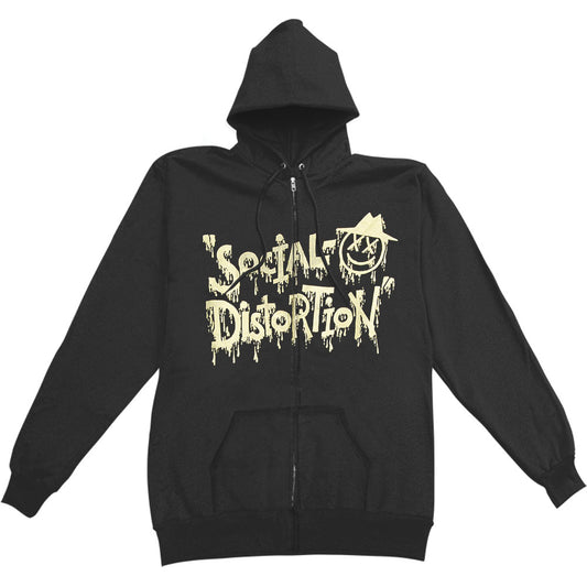 Social Distortion X'D Eye Zippered Hooded Sweatshirt Front
