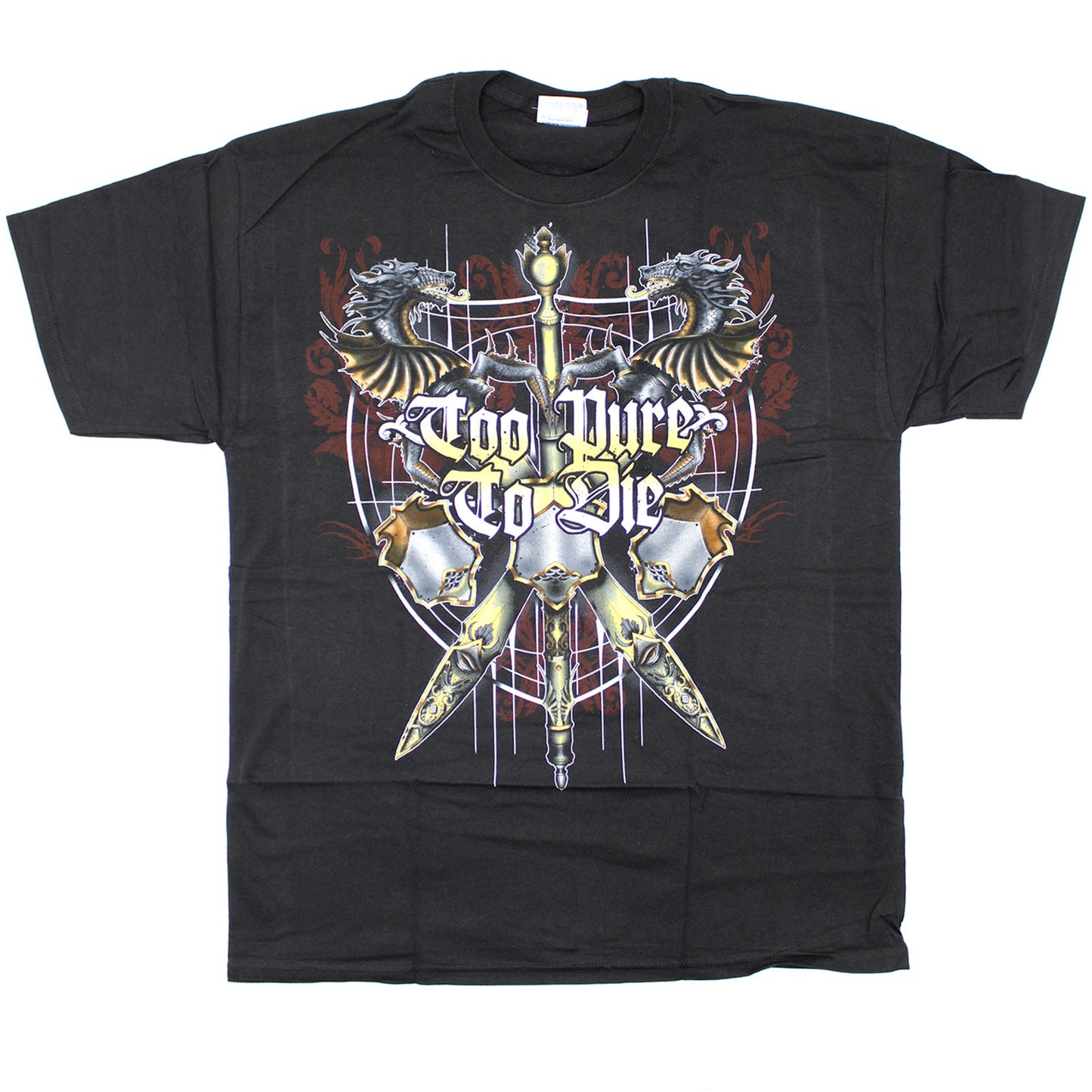 Too Pure To Die Swords T-shirt Front