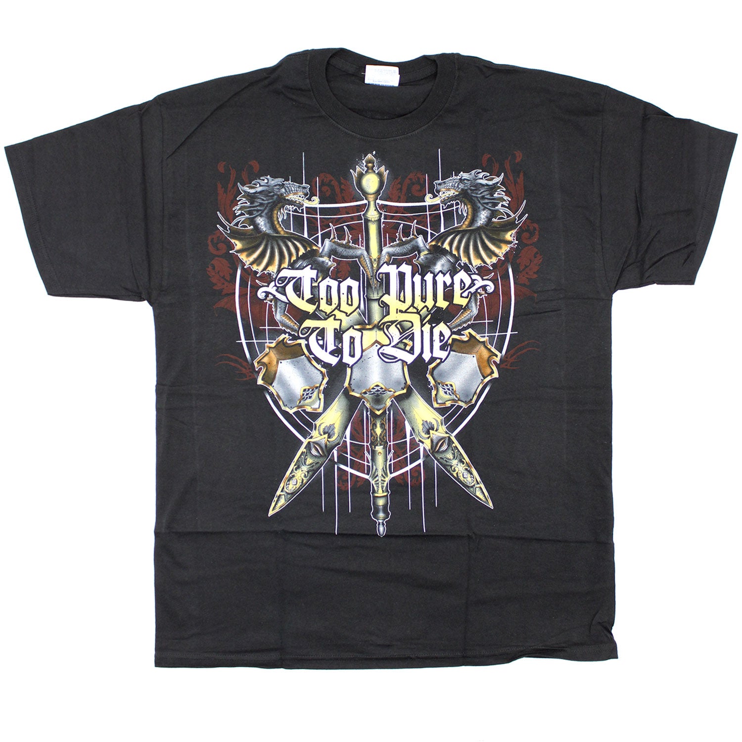 Too Pure To Die Swords T-shirt Front