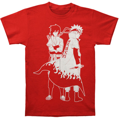 Naruto Naruto & Sasuke Outline Slim Fit T-shirt