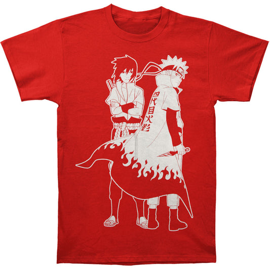 Naruto Naruto & Sasuke Outline Slim Fit T-shirt