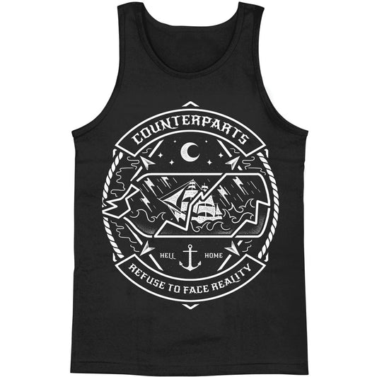 Counterparts Broken Bottle Mens Tank Front
